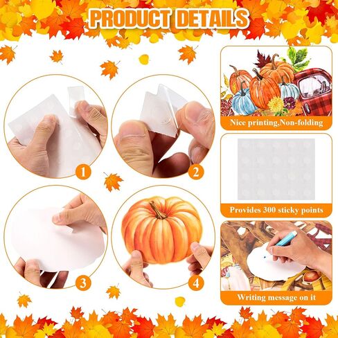 99 PCS Fall Tree Bulletin Decorations مع 300 PCS PCS Glue Points Autumn Attgiving Maple Leaves Acorns Cutouts Autumn Harvest Crall in Saudi Arabia