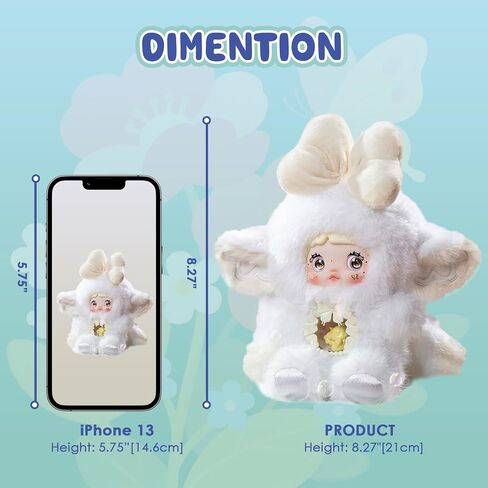 Fantasy World Series Plush Blind Box - 3 Expressions Adorable Mystery Plush Toys for Collectors - 8.3IN Random Surprise Doll with Unique Designs, 1PCS(1 of 7 Possible Styles) in Saudi Arabia