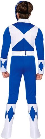 Spirit Halloween Blue Power Ranger Costume, Officially Licensed, Hasbro Toys in Kuwait