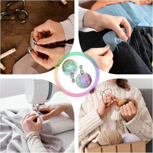 2 PCS Yarn Cutter Pendants Thread Cutter Pendants, Vintage Metal Yarn Cutters Thread Snips Round Floral Design Craft Cutting Tools Sewing Scissors for DIY Sewing and Knitting (Dazzle Color) in Saudi Arabia