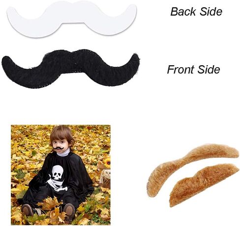 48 حزمة من الشوارب المزيفة، شوارب ذاتية اللصق، زي شعر الوجه المبتكر لشوارب وهمية لمستلزمات الحفلات، والهالوين، وأعياد الميلاد، والمهرجانات in Kuwait