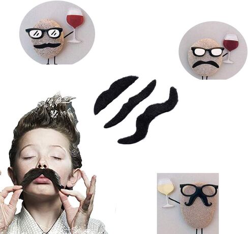 48 حزمة من الشوارب المزيفة، شوارب ذاتية اللصق، زي شعر الوجه المبتكر لشوارب وهمية لمستلزمات الحفلات، والهالوين، وأعياد الميلاد، والمهرجانات in Kuwait
