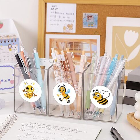 500pcs Bee Sticker for Kids Boy Teacher ، 1 Roll 10 Styles Cute Insecta Conslies Condract Space Space Supplies Supplies Divisions Sticker Animal Party Secal (Bee) in Kuwait