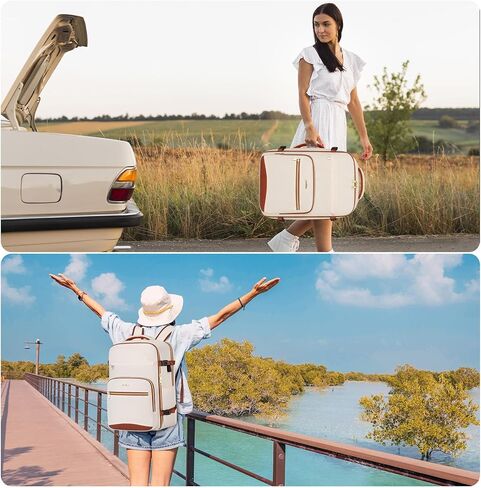 40L Large Travel Backpack for Women,Carry On Luggage with 4 Packing Cubes, Airline Approved Weekender Backpacks for Personal Items fits 17 Inch Laptop in Saudi Arabia