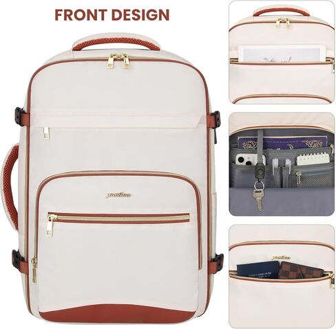 40L Large Travel Backpack for Women,Carry On Luggage with 4 Packing Cubes, Airline Approved Weekender Backpacks for Personal Items fits 17 Inch Laptop in Saudi Arabia