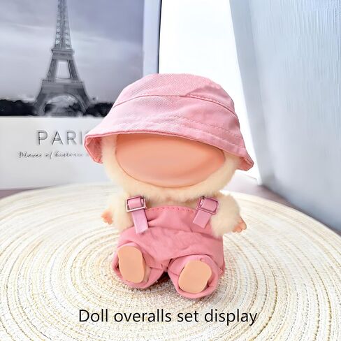 Complete Cute Outfit for 17cm Collectible Dolls: Hat & Overalls Set - Ideal for Dressing Up Elf or Fantasy Style Figures (Brown-a) in Saudi Arabia