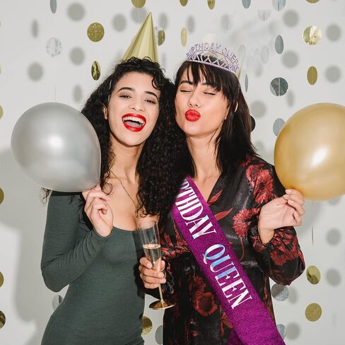 Cavetee Purple Queen Rhinestone Tiara and Sash - عيد ميلاد Tiara و Sash Party تفضل ديكورات بريق للنساء (رسالة متعددة الألوان) in Saudi Arabia