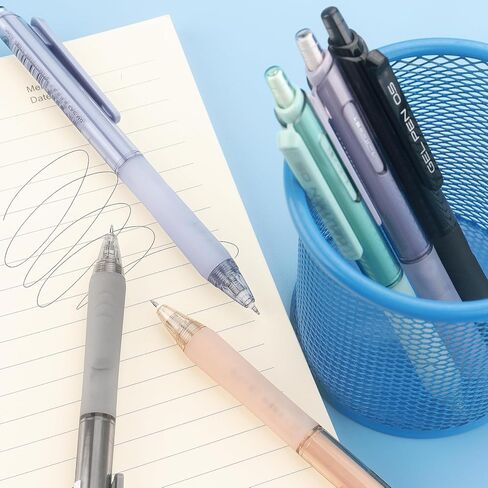 NNY Gel Pens Black Ink Pen 0.5mm مع قبضة راحة للكتابة السلسة والمدرسة والمكاتب (6 عبوات) in Kuwait