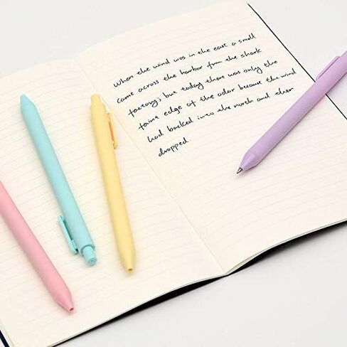Lanxivi 10 PCS Kaco Pure Black Retractable Gel ink Pens, 0.5mm Extra Fine Point, Black Ink in Saudi Arabia