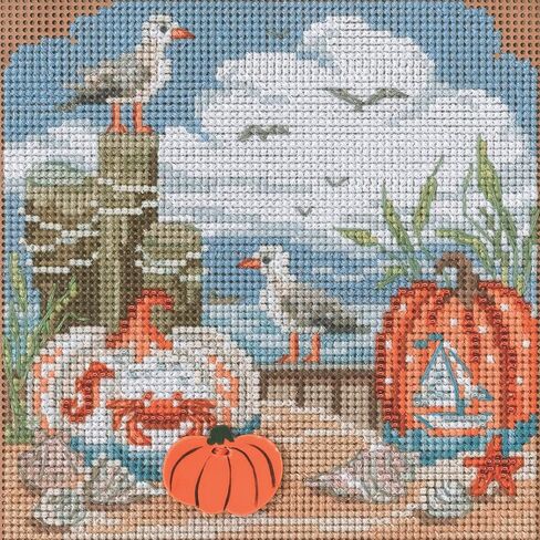 Mill Hill Fall Beach Beaded Cross Cross Stitch Kit 2022 Buttons & Beads Autumn MH142225 in Saudi Arabia