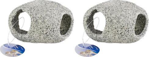 Penn-Plax Deco-Replicas Granite Aquarium Ornament & Hideaway – Realistic Stone Appearance – Safe for Freshwater and Saltwater Tanks – Small Size, White (RR1071) in Saudi Arabia