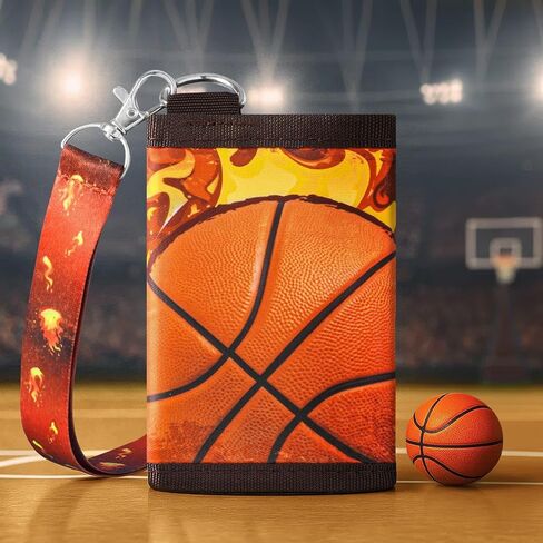 WAWSAM Kids Wallet Boys Video Game Wallet with Lanyard Teens Gaming Purse Neck Stash Wallet Zippered Compact Tri-fold Coin Pocket Card Holders Kids Purse Boys Wallet Game Boy Birthday Gift in Kuwait