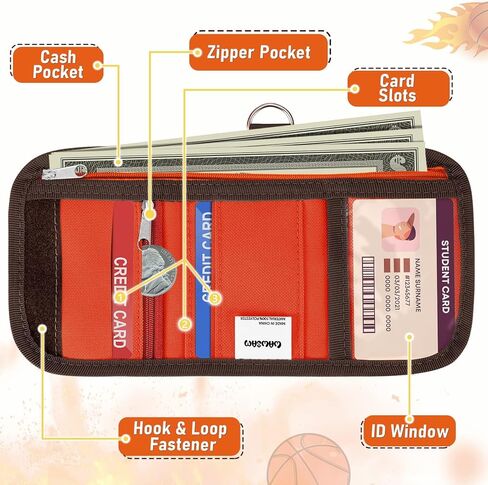 WAWSAM Kids Wallet Boys Video Game Wallet with Lanyard Teens Gaming Purse Neck Stash Wallet Zippered Compact Tri-fold Coin Pocket Card Holders Kids Purse Boys Wallet Game Boy Birthday Gift in Kuwait