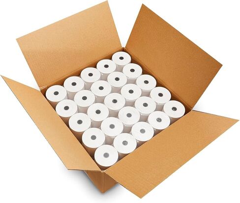 200 Rolls 2 1/4 "× 60 'لفائف الورق الحراري يناسب جميع آلة خصم بطاقة الائتمان Verifone Ingenico Square Clover Moneris TD Elavon Diameter 40mm Core 17mm 2.25 × 60 قدمًا. in Saudi Arabia