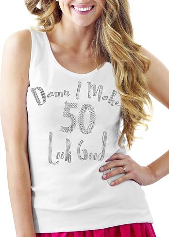 RhinestoneSash 50th Birthday Shirts for Women - I'm 50 Bitches T-Shirt - Rose Gold 50th Birthday Party Gifts in Kuwait