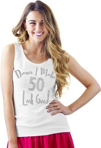 RhinestoneSash 50th Birthday Shirts for Women - I'm 50 Bitches T-Shirt - Rose Gold 50th Birthday Party Gifts in Kuwait
