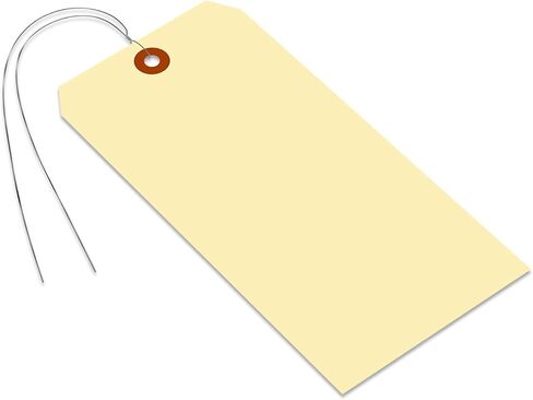 SmartSign (1000 Pack) علامات مانيلا فارغة مع سلك-6.25 × 3.125 بوصة (حجم 10) ، علامات بطاقات ما قبل السميكة ، علامات تعليق الورق مع تصحيح الألياف المعززة in Saudi Arabia