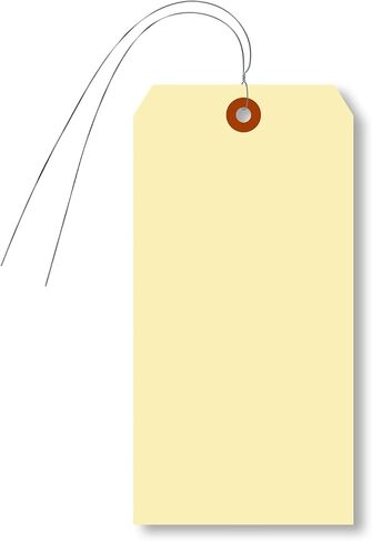 SmartSign (1000 Pack) علامات مانيلا فارغة مع سلك-6.25 × 3.125 بوصة (حجم 10) ، علامات بطاقات ما قبل السميكة ، علامات تعليق الورق مع تصحيح الألياف المعززة in Saudi Arabia