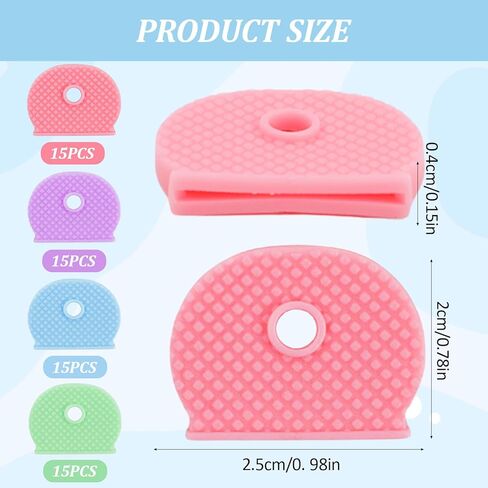 60PCS Key Covers Caps, 4 Colors Silicone Cute Key Caps for House Keys in Kuwait