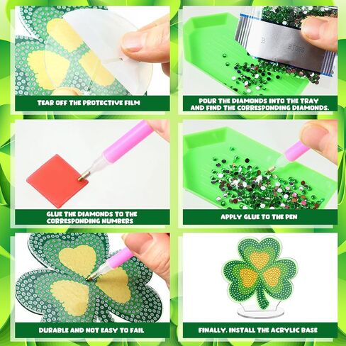 Doublefill 9 PCs مضيئة عيد الميلاد الماس اللوحة الطاولة ديكور ديكور مزدوج من جانب عيد الميلاد الماس الماس للبالغين توهج في القطع المركزية لعيد الميلاد المظلمة لجهاز سطح المكتب DIY على الطاولة in Saudi Arabia