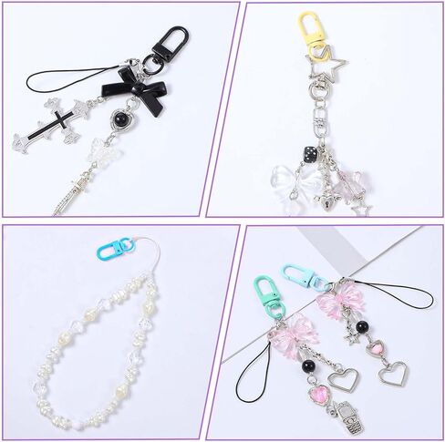 44 PCS مشابك ملونة لوبستر مخلب ، ملون دوار دوارة السنانير السنانير دوار حبل الزناد حزام خط السنانير لسلاسل المفاتيح المجوهر in Saudi Arabia