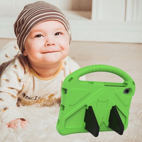 Tading Kids Case for TCL Tab 8 LE Tablet 2023 Released, Children Friendly EVA Foam Protective Stand Handle Cover for TCL Tab 8 LE (Model: 9137W)/ TCL Tab 8 WiFi (Model: 9132X) - Green in Kuwait