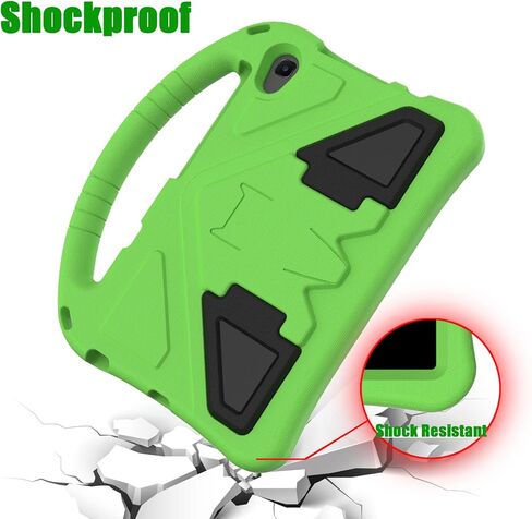 Tading Kids Case for TCL Tab 8 LE Tablet 2023 Released, Children Friendly EVA Foam Protective Stand Handle Cover for TCL Tab 8 LE (Model: 9137W)/ TCL Tab 8 WiFi (Model: 9132X) - Green in Kuwait