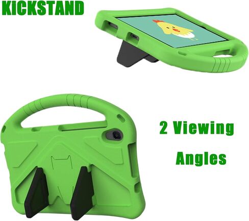 Tading Kids Case for TCL Tab 8 LE Tablet 2023 Released, Children Friendly EVA Foam Protective Stand Handle Cover for TCL Tab 8 LE (Model: 9137W)/ TCL Tab 8 WiFi (Model: 9132X) - Green in Kuwait