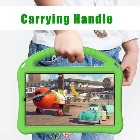 Tading Kids Case for TCL Tab 8 LE Tablet 2023 Released, Children Friendly EVA Foam Protective Stand Handle Cover for TCL Tab 8 LE (Model: 9137W)/ TCL Tab 8 WiFi (Model: 9132X) - Green in Kuwait