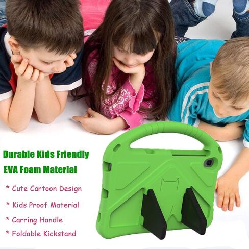 Tading Kids Case for TCL Tab 8 LE Tablet 2023 Released, Children Friendly EVA Foam Protective Stand Handle Cover for TCL Tab 8 LE (Model: 9137W)/ TCL Tab 8 WiFi (Model: 9132X) - Green in Kuwait