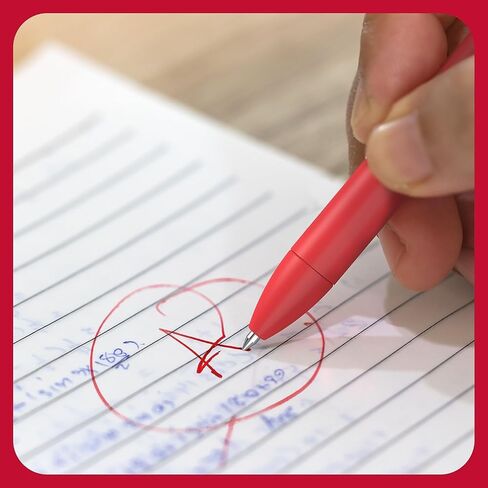 TRU RED Staples Retractable Quick Dry Gel Pens, Medium Point, 0.7mm, Red, Dozen (TR54500) in Saudi Arabia