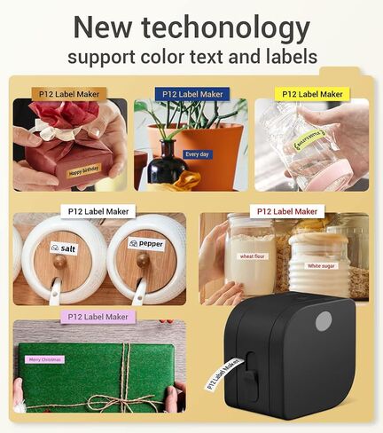Phomemo Bluetooth Inkless Label Printer - Mini Label Maker with Tape Satin Ribbon for Gift, Wedding, Craft Work for Office Home Organization, Small Label Maker with Multiple Templates in Saudi Arabia