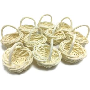 10 مساءً سلة مصغرة عتيقة الأثاث راتان سلة دمية ديكور FBA in Kuwait