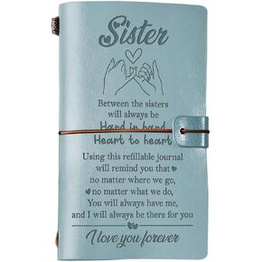 هدايا أخت من مجلة Sister Leather ، هدايا أعياد الميلاد الشقيقة ، إلى أختي 140 صفحة محمولة جلدية قابلة لإعادة التعبئة ، هدايا عيد الميلاد يوم التخرج لأخت الأخت من الأخ in Kuwait