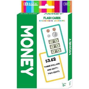 BAZIC Money Flash Cards Learn to Count Money, Recognize Bills and Coins USA Currency, Interactive Learning Game Flashcards Kindergarten School Home (36/Pack), 1-Pack in Saudi Arabia