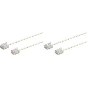Monoprice Cat6 Ethernet Patch Cable - Snagless, 550MHz, UTP, 32AWG, 0.5 Feet, White - Micro SlimRun Series in Kuwait