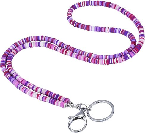 Ornaland Lanyards for ID Badges, Keys, Teacher, Nurse Gift (Blue, Beaded, Clay) in Saudi Arabia