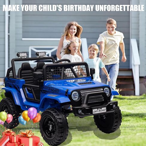 24 فولت ركوب على Jeep ، Kids 2 Ride on Car Truck W/4WD Motor ، التحكم عن بُعد ، 3 سرعة ، موسيقى بلوتوث ، تعليق الربيع ، ضوء LED ، عجلات الطاقة الكهربائية للأطفال للبنين ، البنات - الوردي - الوردي in Kuwait