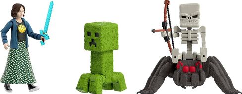 Mattel Minecraft Story Set with 4 Action Figures & 3 Accessories, Overworld Encounters Pack Inspired by a Minecraft Movie, Toy Collectible in Saudi Arabia