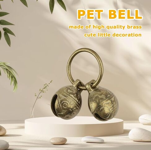 4 PCS Brass Dog Bells للياقة - أجراس سلامة الحيوانات الأليفة النحاسية للكلاب والقطط الصغيرة ، جرس جرس ذي طوق مضاد للسرقة يناسب جميع الياقات والقطط - مكافحة الحيوانات الأليفة المفقودة. in Saudi Arabia