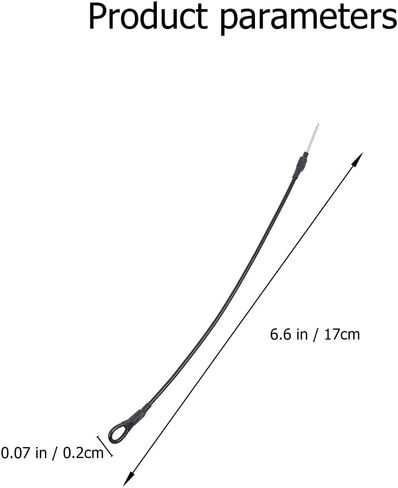 100pcs Security Lanyard Wire Loop for Tag Loss Prevention, Black Not-Theft Cable for Retail and Supermarkets, 8-Inch Steel Wire and Plastic, Easy to Install in Saudi Arabia