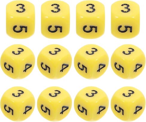 أرقام الرياضيات Doitool DICE 12PCS 0-5 رقم أكريليك DICES مدورة لعبة الزاوية لعبة DICE MINI تعليم لوازم اللوازم in Saudi Arabia
