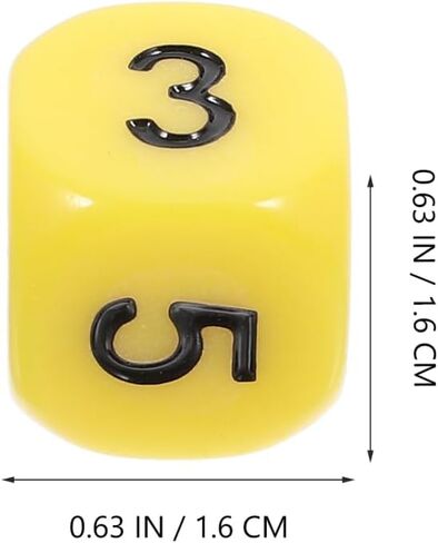 أرقام الرياضيات Doitool DICE 12PCS 0-5 رقم أكريليك DICES مدورة لعبة الزاوية لعبة DICE MINI تعليم لوازم اللوازم in Saudi Arabia
