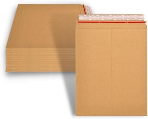 PSBM PESIDERS ، 13 × 18 بوصة ، 100 حزمة ، أظرف شحن من الورق المقوى الأبيض للصور والوثائق ، الختم الذاتي in Kuwait