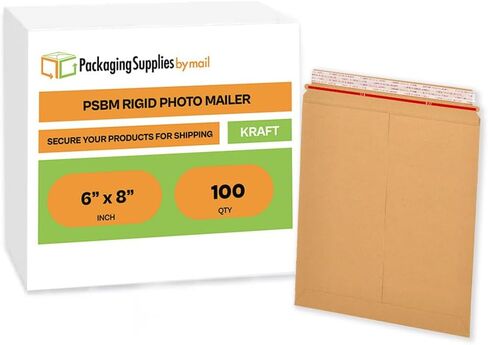 PSBM PESIDERS ، 13 × 18 بوصة ، 100 حزمة ، أظرف شحن من الورق المقوى الأبيض للصور والوثائق ، الختم الذاتي in Kuwait