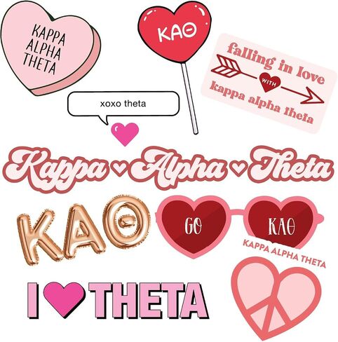Sorority Shop - Kappa Alpha Theta - Sticker Sheet - Love Theme in Saudi Arabia
