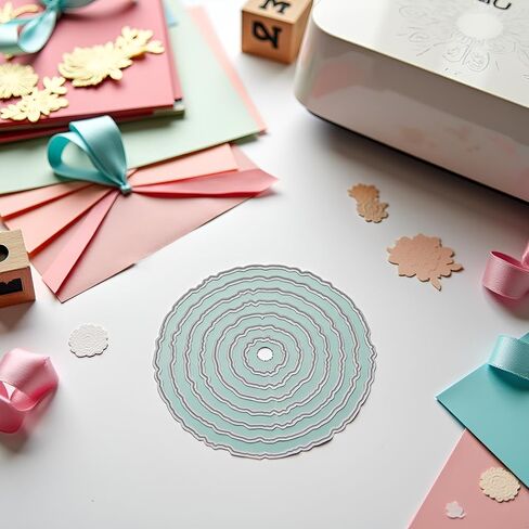 Circle Frame Die Cut لصنع البطاقات ، وفاة القطع المعدنية ، تهانينا تهانينا. in Saudi Arabia