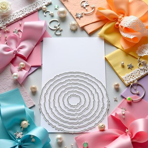Circle Frame Die Cut لصنع البطاقات ، وفاة القطع المعدنية ، تهانينا تهانينا. in Saudi Arabia