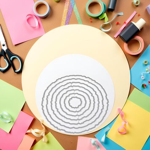 Circle Frame Die Cut لصنع البطاقات ، وفاة القطع المعدنية ، تهانينا تهانينا. in Saudi Arabia