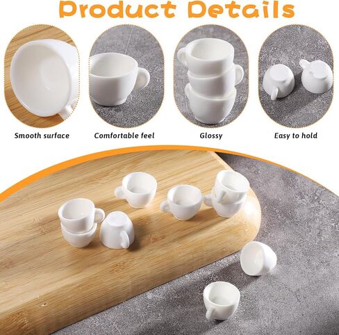 30pcs Mini Coffee Cags Dollhouse Tiny Coffee Shurk كوب بلاستيك مصغر الشاي أكواب جميلة أدوات المائدة الزخارف الحلي الصغيرة لسطح المكتب المطبخ الزخارف الملحقات in Kuwait